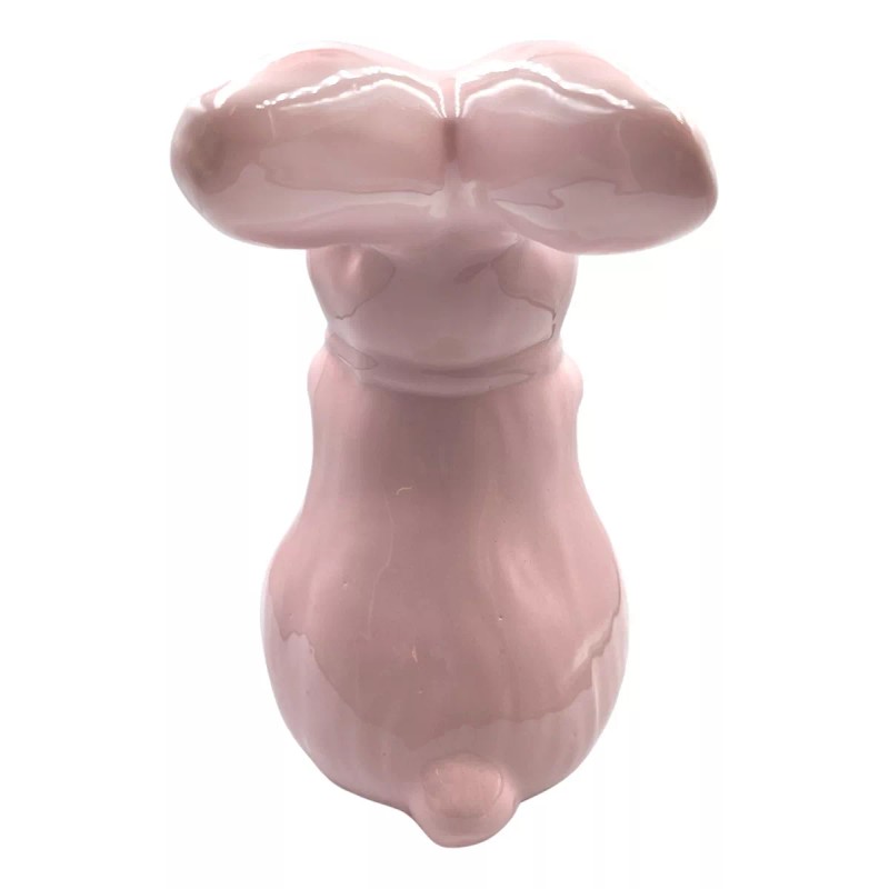 Muna Maceta De Cerámica Esmaltada Decorativa En Forma Conejo