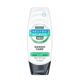 Palmolive Jabón Líquido Neutro Balance Dermocare 400 ml. 3 en 1 para Cuerpo, Cara y Cabello. Mantiene la Humectación de tu Piel. Cuidado para la Piel del Hombre