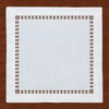 Hemstitched White Lace Napkins, Set Of 4, Size 11.5x11.5 Inch,