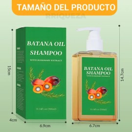 Champú Acondicionador de Batana 300ML,Shampoo para Crecimiento de Cabello, Hidrata y Repara el Cabello Dañado, Reduce puntas abiertas, Deja el cabello