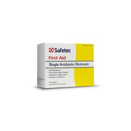 Safetec First Aid Antibiotic Ointment 53305 – Single-Use Packets for Minor Cuts & Wound Care (25 Pack)