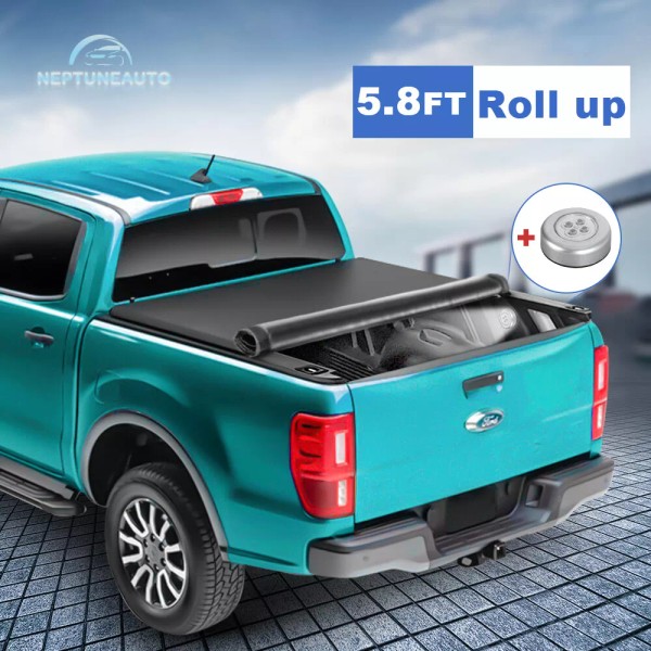 Neptuneauto 5.7 5.8ft Roll Up Tonneau Cover For 2009-2024 Dodge