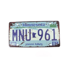 6x12 Inches Vintage Feel Metal Tin Sign Plaque for Home,Bathroom and Bar Wall Decor Car Vehicle License Plate Souvenir (Minnesota MNU-961)