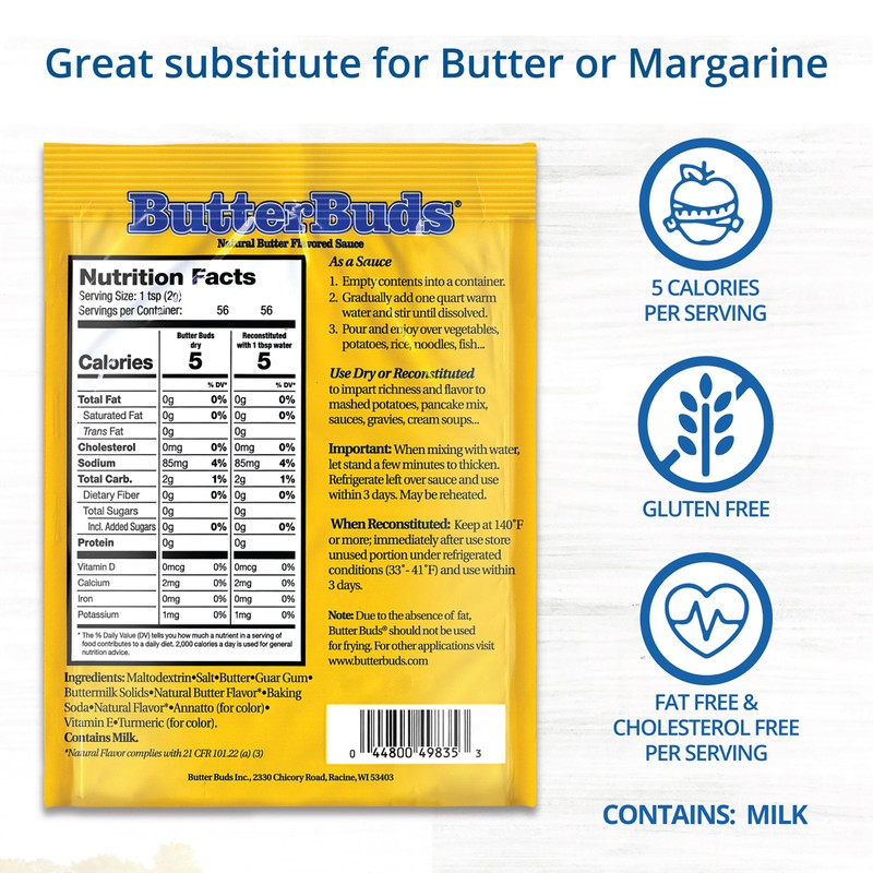 Butter Buds Sauce Mix, 4 Oz (4-Pack) – Non-GMO, Gluten-Free