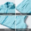 LittleSpring Toddler Boy Fleece Vests Zipper Solid Sky Blue 2T