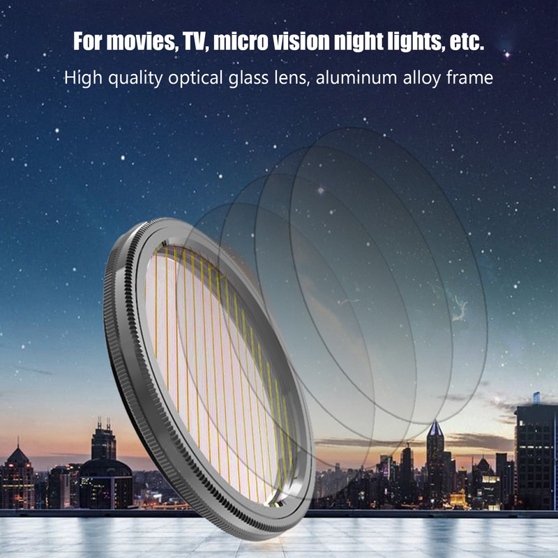 Gold Streak Digital Camera Lens Filter Antiscratch Optical Glass Aluminum