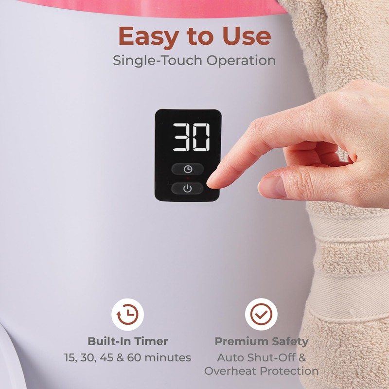 SereneLife Portable Towel and Blanket Warmer – Towel Heater for