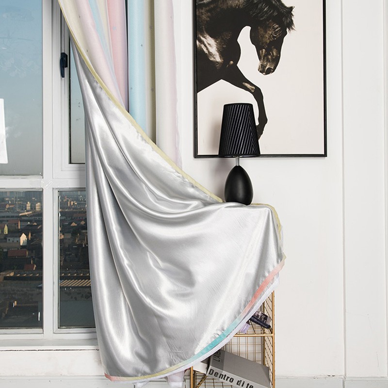 Double Layer Hollow living Room Dedroom Polyester Window Shading Drape