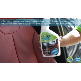 Green Wash 3 | Protector Humectante y Acondicionador para Asientos De Piel Y Vinil 760 Ml