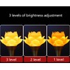 Omeet 1Pair - LED Glazed Lotus Buddhist Lamp, Light offering