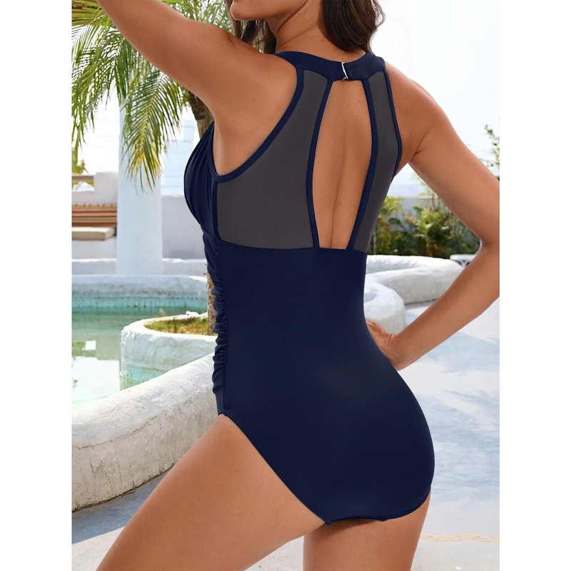 Trajes de Baño Mujer Una Pieza – Bañador Cuello Alto