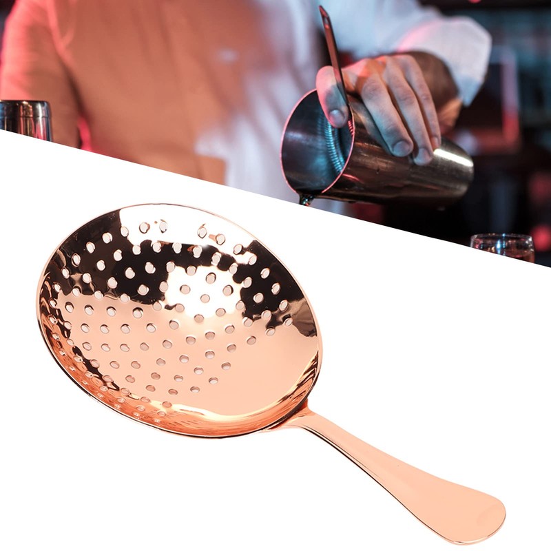 Cocktail Strainer, Julep Strainer Stainless Steel (Copper Plated)