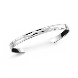 Acura-Styles Men's Stainless Steel Cuff Bracelet Men's Bracelet Silver Hammered Bangle Elegant Jewellery Modern Business Outfit Men's Size Adjustable Timeless Men's Jewellery Gifts for Men, Stainless