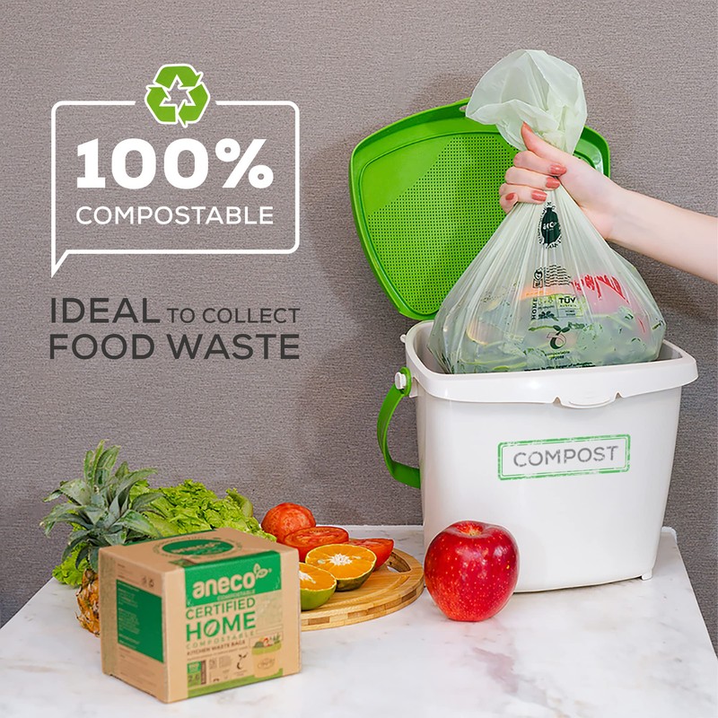 (Include 10 Bonus Bags) ANECO 100% Compostable Waste Bags 2.6