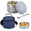 BELLE VOUS Thermal Food Container with Spoon & Bag -