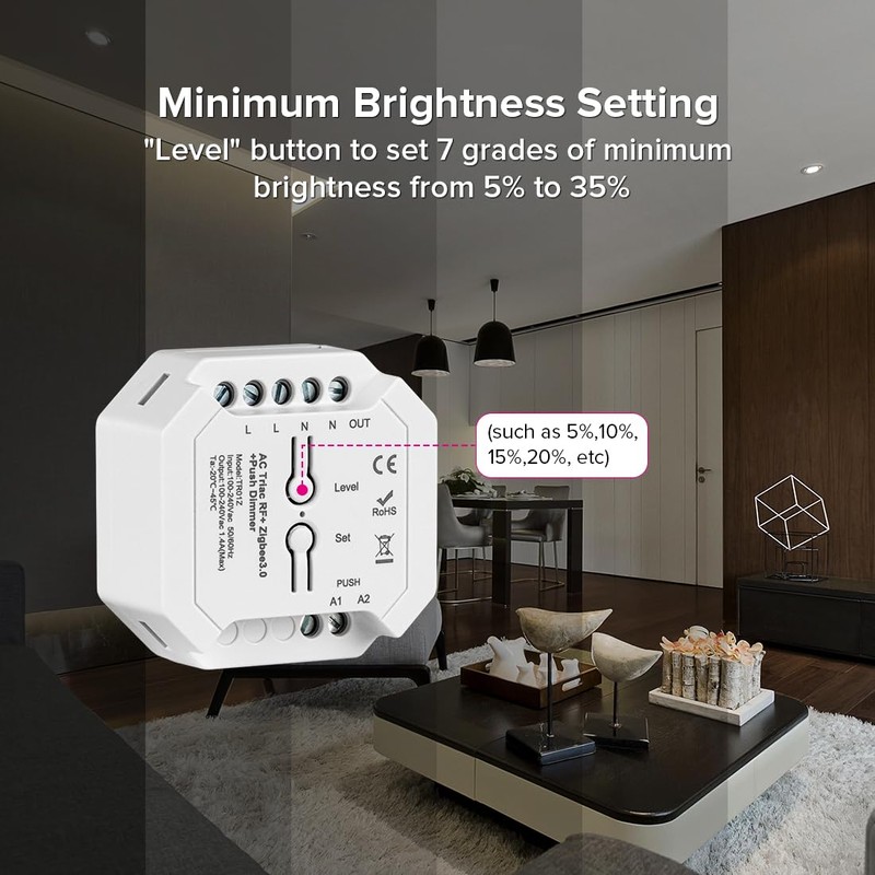 SEZO AC Triac Dimmer Support Dimmable LED,Driver,Incandescent Halogen Lamp Compatible