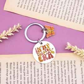 QUIHUD Theater Gifts Musical Theater Comedy Tragedy Gifts For Teen Girls Women Men Actress Theater Keychain