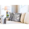 Emma Barclay Blossom - Jacquard Cushion Cover in Silver -