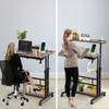 Hadulcet Stand Up Desk, Rolling Desk Adjustable Height, Mobile Standing