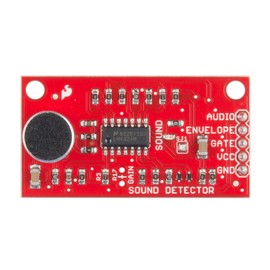 SparkFun Sound Detector (with Headers) Small and Very Easy-to-use Audio Sensing Board with Three Different outputs, Sound Detector Provides Audio Output as Well as Binary Indication of The Sound!