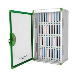 QUSKLISU 36 Slots Cell Phone Locker, Portable Phone Storage Cabinet with Key Lock, Wall Mounted Aluminum Alloy Mobile Phone Storage Box for School, Classroom, Office,Exam