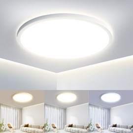 OTREN Ceiling Light LED Ceiling Light Flat IP44 Modern 3000 K - 6500 K Bathroom Lamp Round Bathroom Lamp Ceiling for Bathroom Hallway Bedroom Balcony Living Room Kitchen Basement Diameter 30 cm