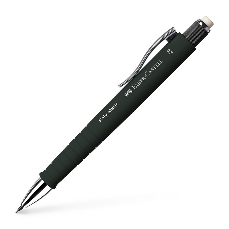 Faber-Castell 205260 Mechanical Pencil Poly Matic Black, 5 Pencils, 0.7