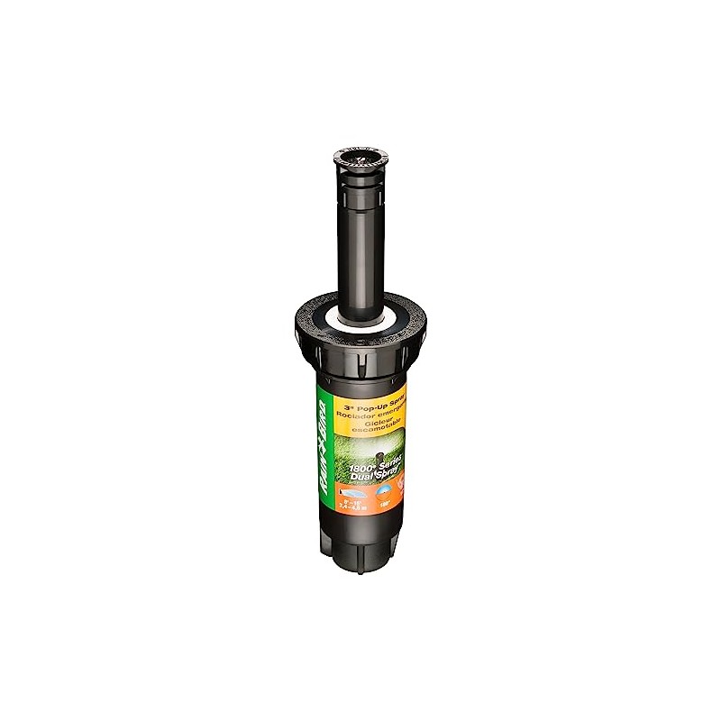 Rain Bird 1803DSH Professional Dual Spray Pop-Up Sprinkler, 180° Half