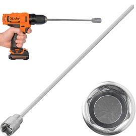 Olicky Caravan Crank for Cordless Screwdriver, Extension Crank with 19 mm Nut for Crank Supports Length 30 cm, Cordless Screwdriver Bits for Caravan Jack Stand