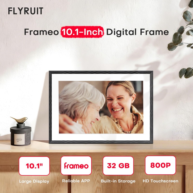 Digital Picture Frame, 10.1'' Frameo Digital Frame Wifi, 1280*800 HD