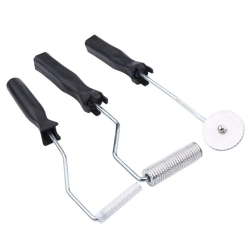 3 Pieces Fibreglass Roller Tool Kit, Laminating Roller Set, Aluminium