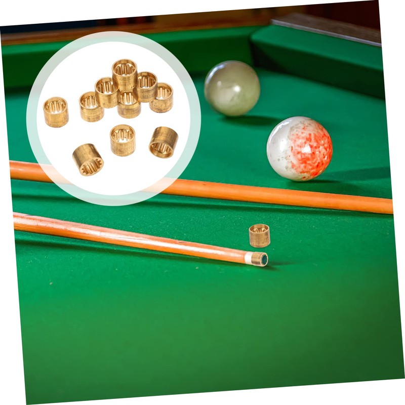 Mipcase 20Pcs Copper Billiard Tip Ferrules Durable Snooker Pool Replacement