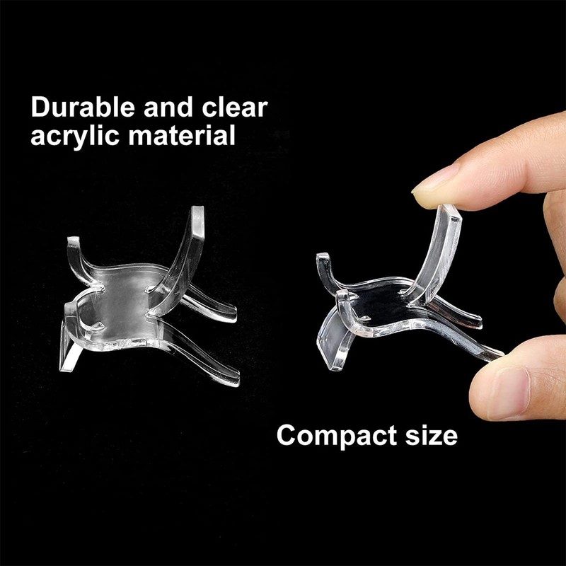 40 Pieces Acrylic Display Holder Clear Display Easel Stands Pedestal