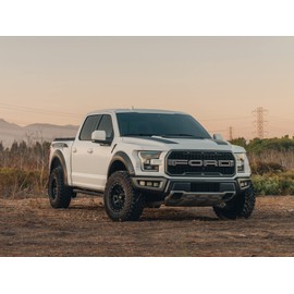 RockTrix RT114 18 inch Wheel Compatible with 2009-2024 Ford F150 18x9 6x135 Wheels (-12mm Offset, 4.5in Backspace) 87.1mm Bore, Black Wheels, Also fits 2022+ Bronco Raptor Rims