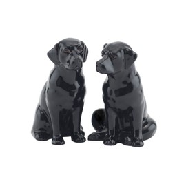 Quail Ceramics Black Labrador Salt & Pepper Shaker Pots