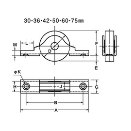 Rodney anoaʻi Bearing 3-Pack, Stainless 戸車 30 Flat SBS – 0302