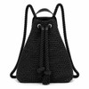 Eiyye Woven Straw Backpack for Women Paper Rope Drawstring Backpack