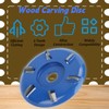 Wood Carving Disc Steel 6?Teeth Milling Cutter Woodworking Tool Angle