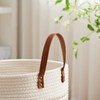 VIPOSCO Tall Laundry Basket, Large Dirty Clothes Hamper with Leather