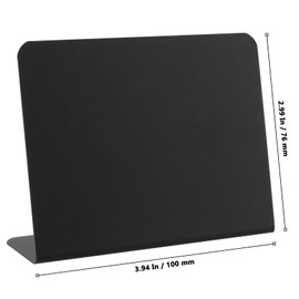 40PCS Plastic Blackboard Signs, MUKLEI Mini Food Signs Buffet, Party Food Display Labels for Buffet, Small Black Board Table Sign with Stands for Price Tags, Weddings, Parties, 4 x 3 Inch