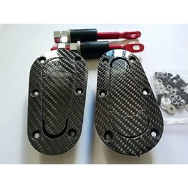Carbon Fiber Racing Car Bonnet Plus Flush Mount Hood Latch Steel Pin Locking Kit