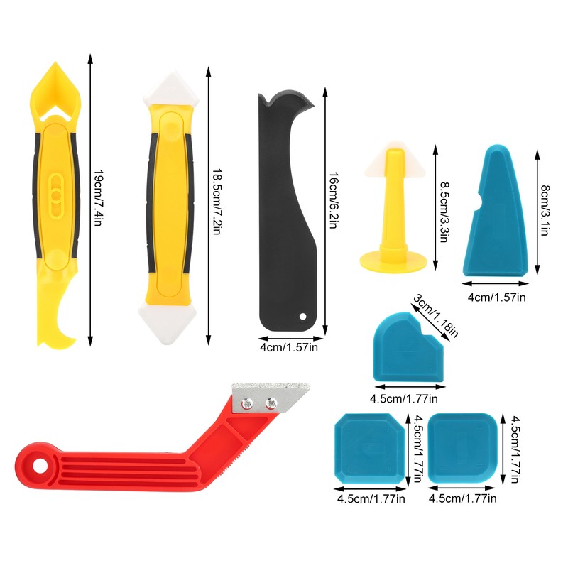9pc set Caulking Finisher Tool Multi Functional Silicone Sealant Spatula