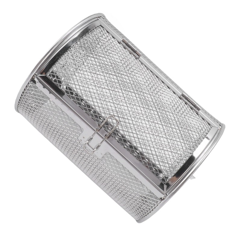 Rolling Grilling Basket Stainless Steel Grill Cage Round Stainless Steel