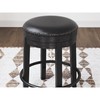 Signature Design by Ashley Valebeck Casual Round Faux Leather Upholstered