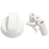 White Control Knob For Universal Cookers Ovens & Hobs