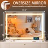 Hasipu Vanity Mirror with Lights, 37" x 26" LED Makeup