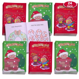 Srenta Christmas Coloring Books for Kids Ages 4-8, 24 Pack Christmas Coloring book for Kids, 9" X 11" Coloring Book Christmas Party Favors, Christmas Coloring Book Bulk Party Supplies