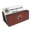 Indiana University Block IU Nickel Silver Emblem Sienna Business Card