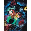 Liquid Blue Men's Cosmic Wolf T-Shirt, Black, X-Large