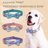 Mycicy Dog Collar with Bowtie - Breathable Cotton Comfy Soft